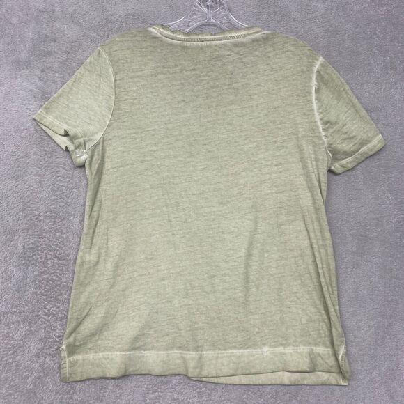 Chicos Top Womens Medium Green Tee Short Sleeve Cotton Round Neck 1 - Picture 3 of 8